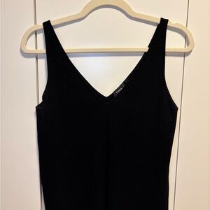 Theory Black V-Neck Knit Top